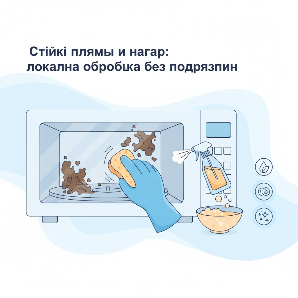 Стійкі плями і нагар: локальна обробка без подряпин
