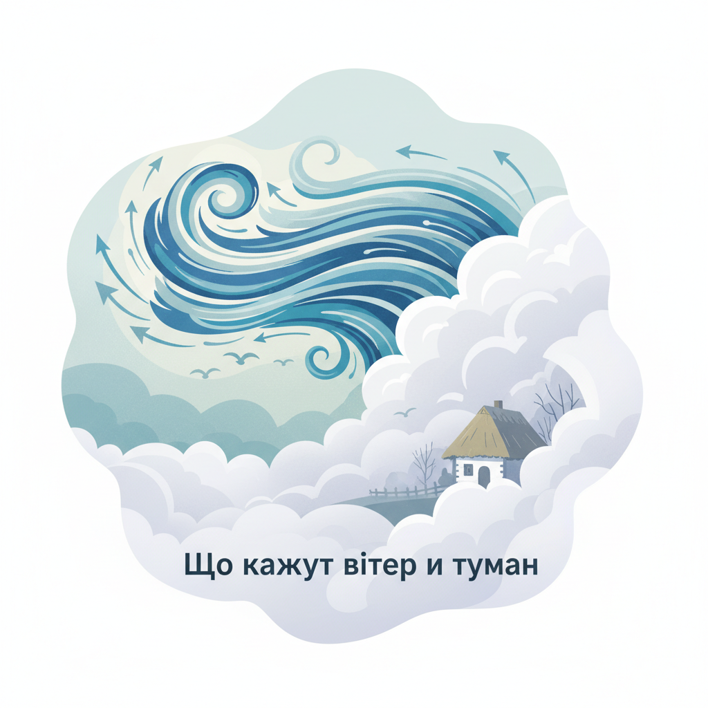 Що кажуть вітер і туман — иллюстрация к статье «народні прикмети про погоду»