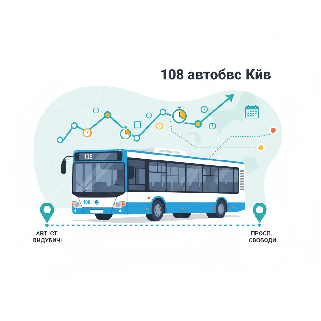 Розклад і час у дорозі — иллюстрация к статье «108 автобус київ»