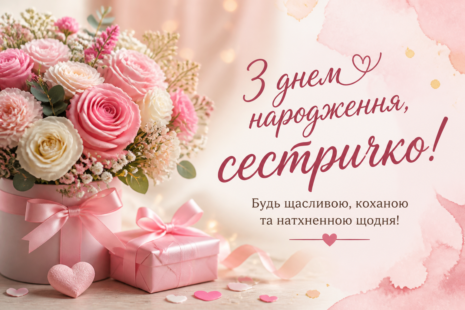 з днем народження сестрі картинки