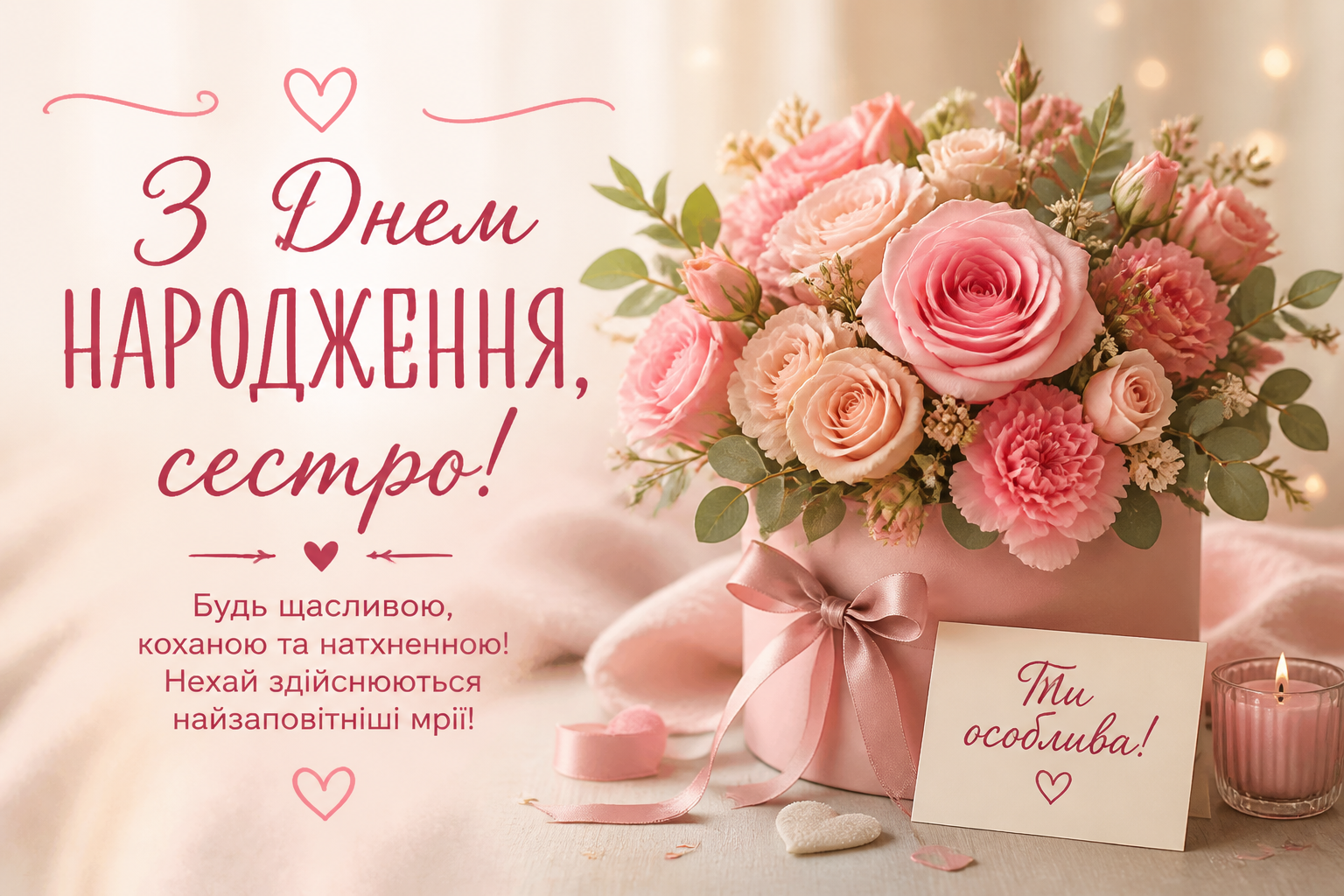 з днем народження сестрі картинки