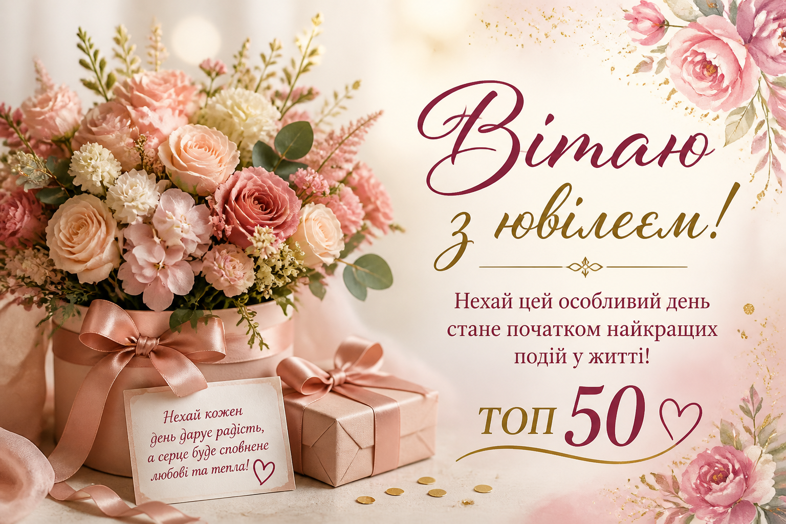 привітання з ювілеєм для жінок топ 50