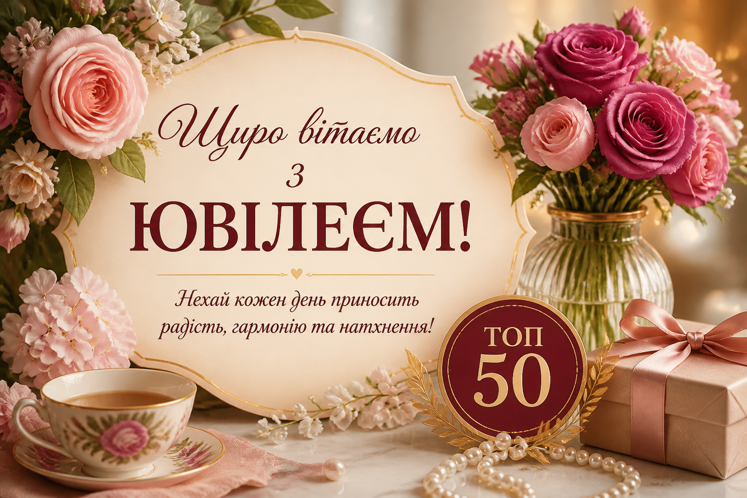 привітання з ювілеєм для жінок топ 50
