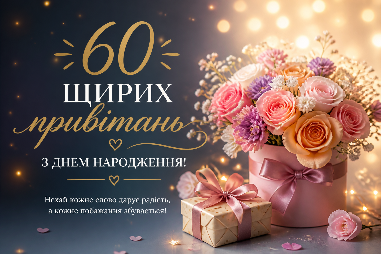 60 щирих привітань з днем народження