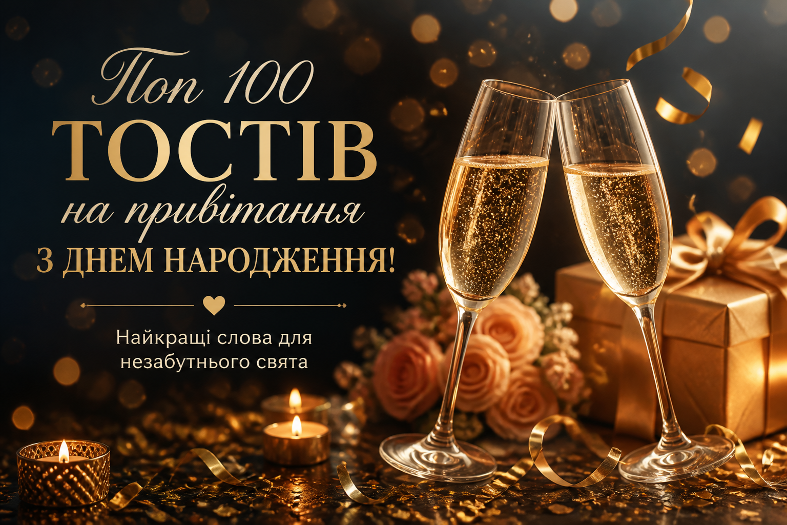 топ 100 тостів на привітання з днем народження