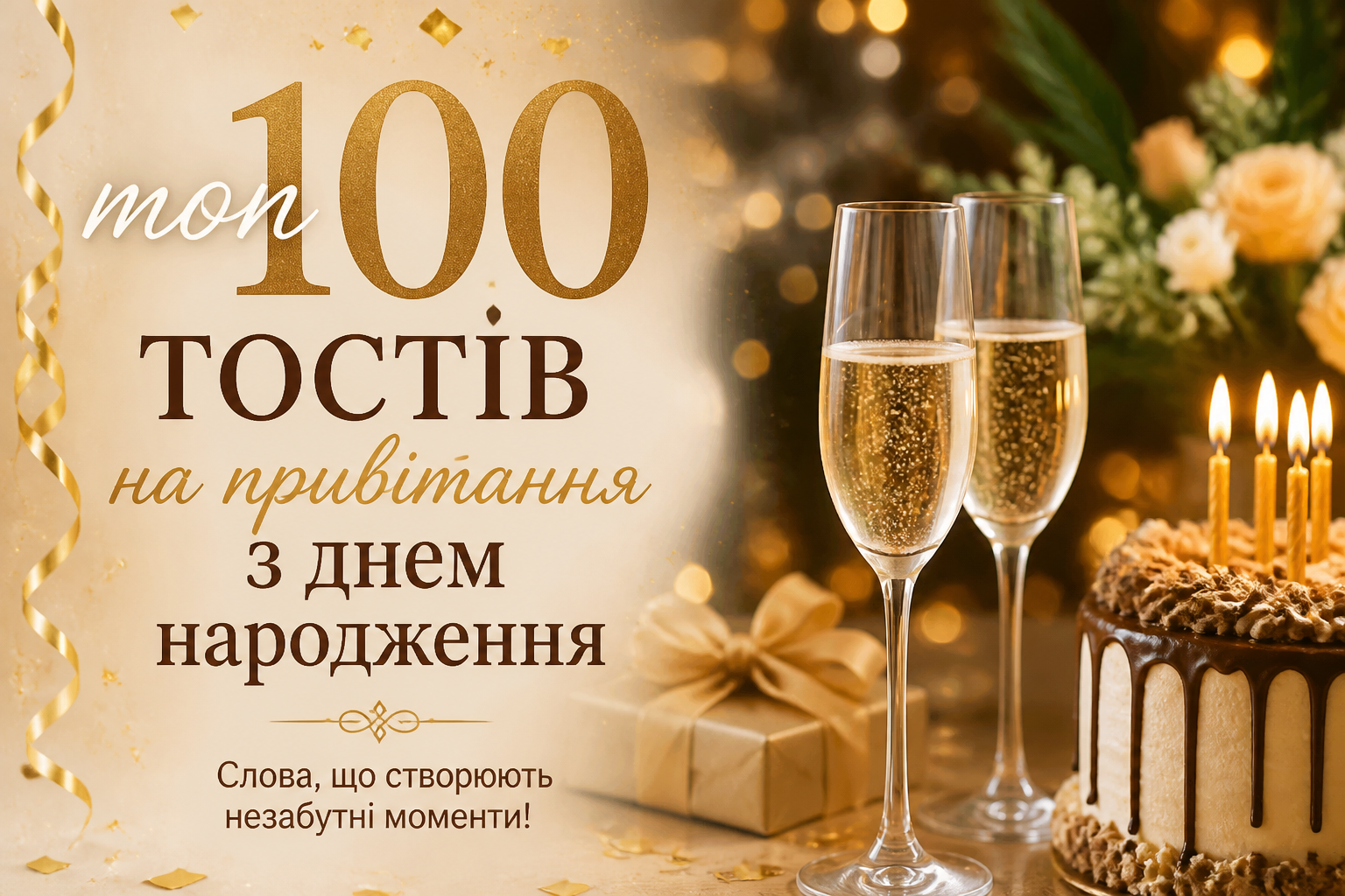 топ 100 тостів на привітання з днем народження