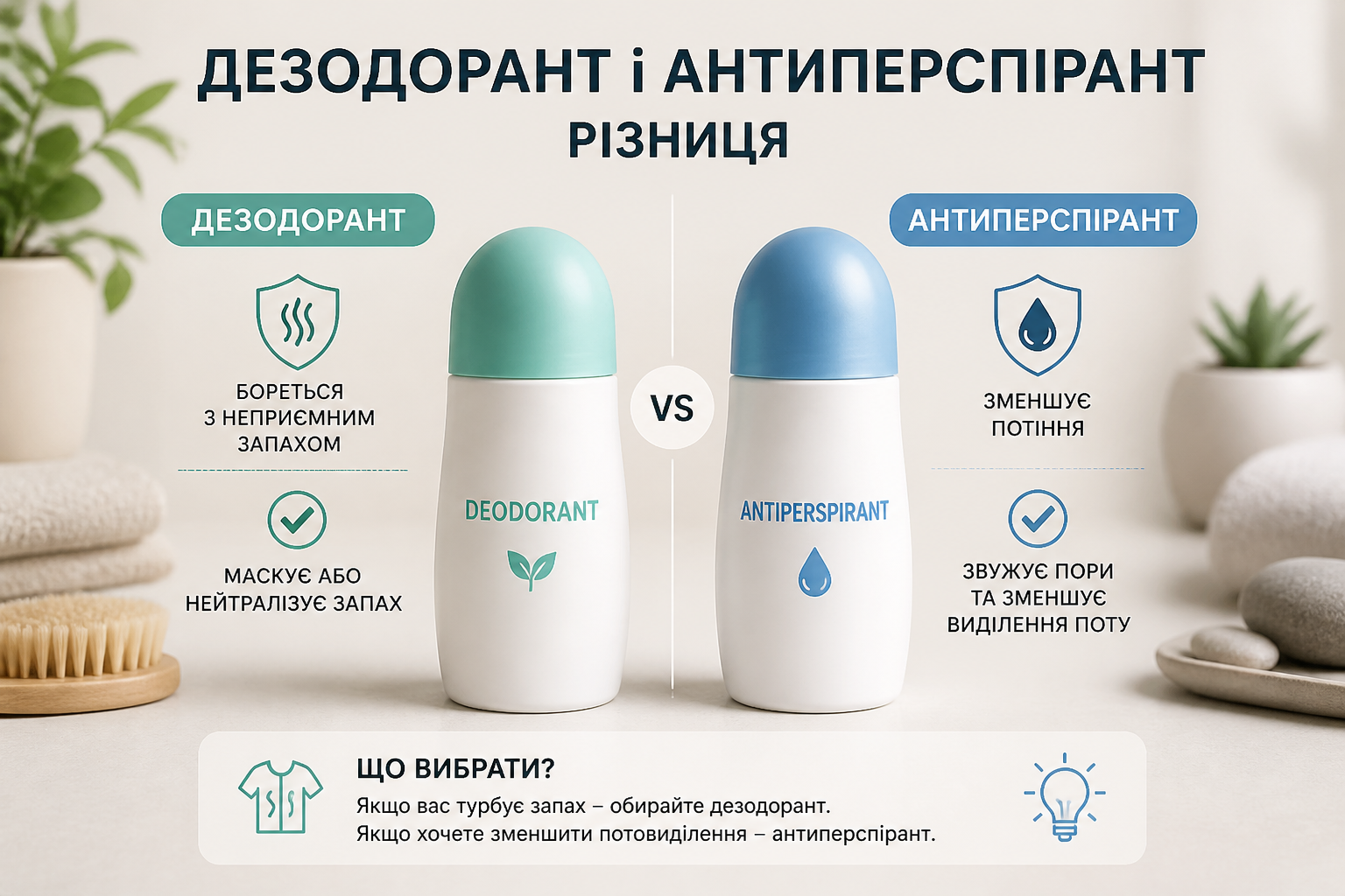 Що таке антиперспірант і чим він відрізняється