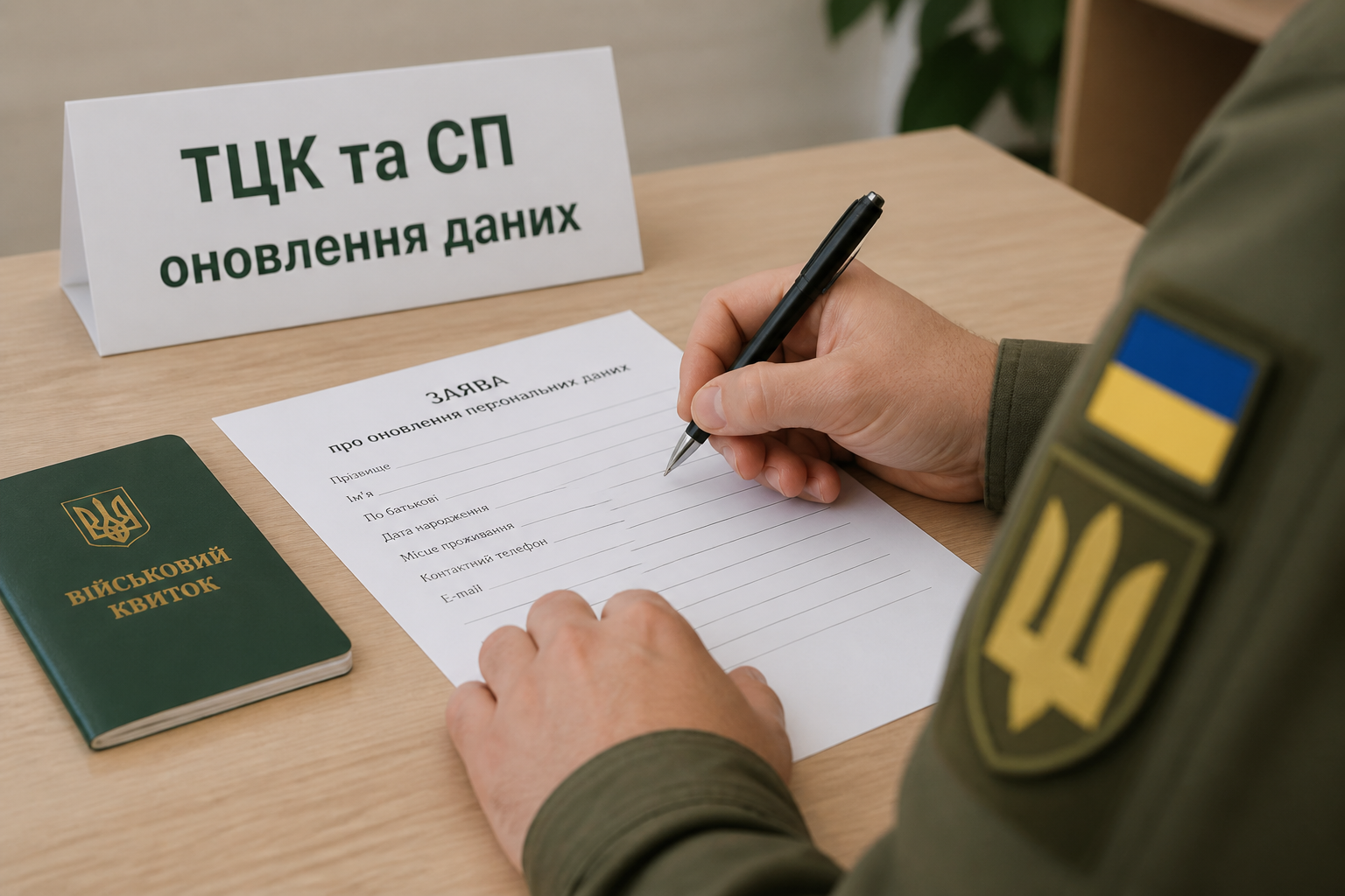 як оновити дані в тцк