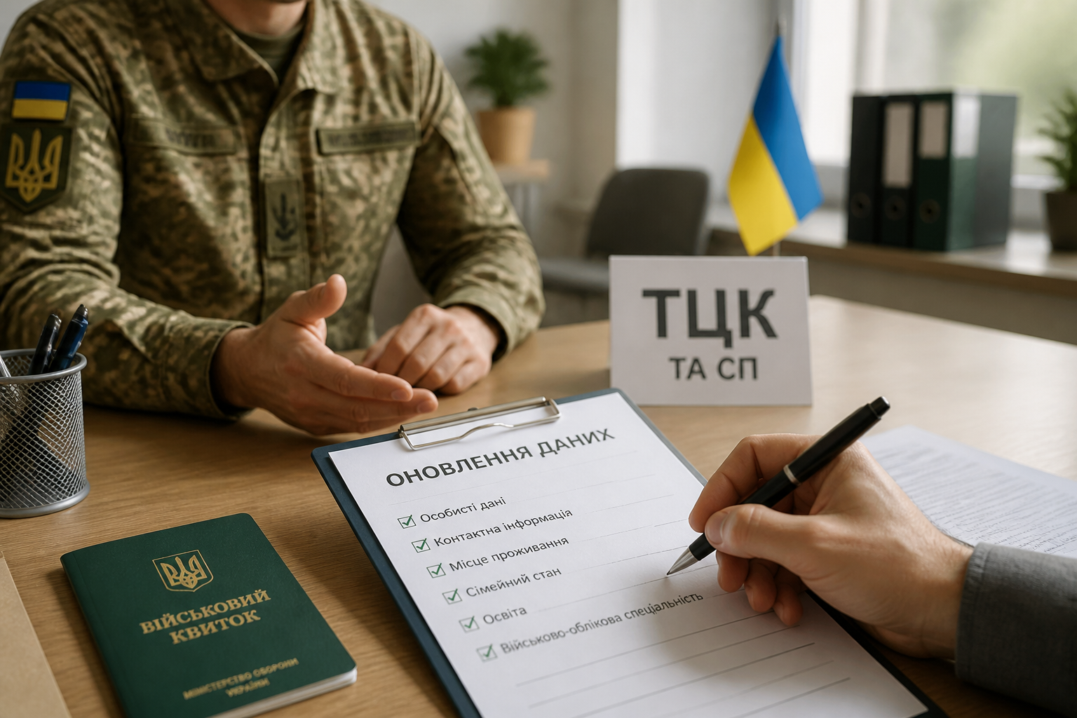 як оновити дані в тцк