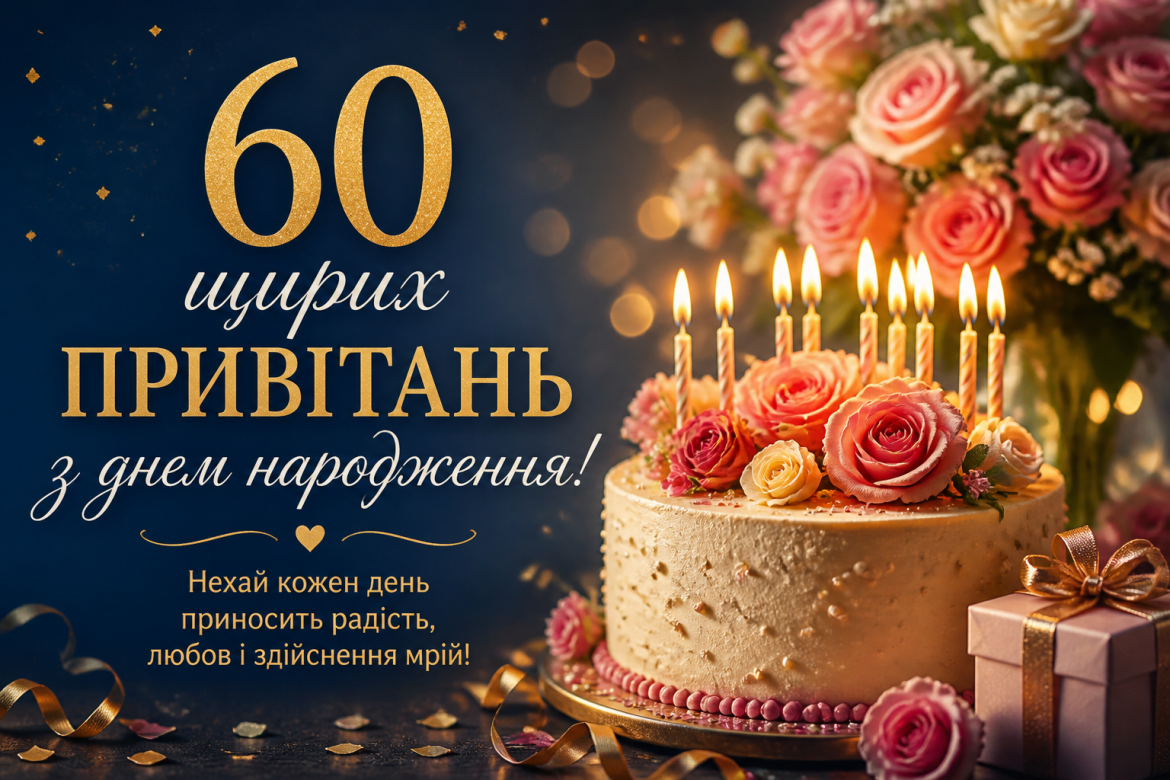 60 щирих привітань з днем народження — від душі, без шаблонів