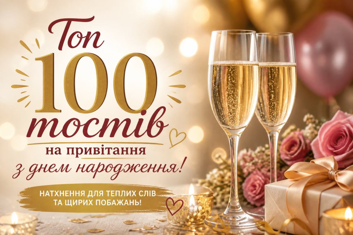 100 тостів на день народження: від душевних до смішних, від коротких до розгорнутих