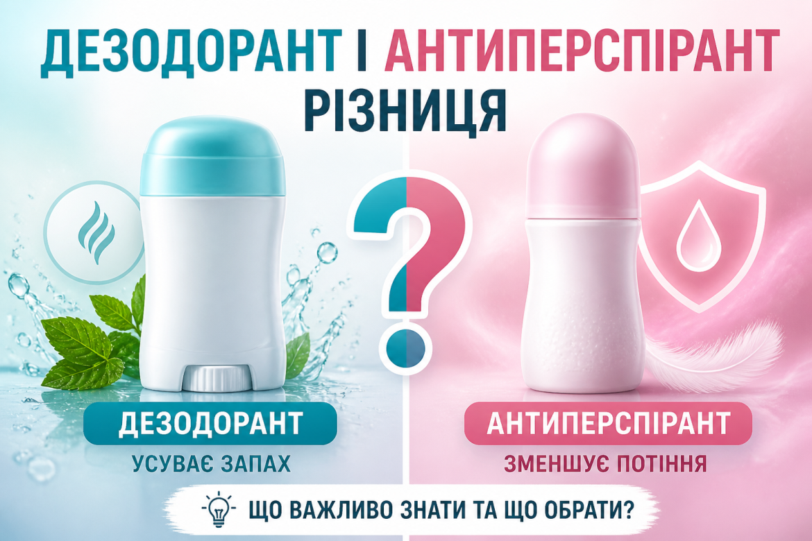 Дезодорант і антиперспірант: у чому насправді різниця і що вибрати