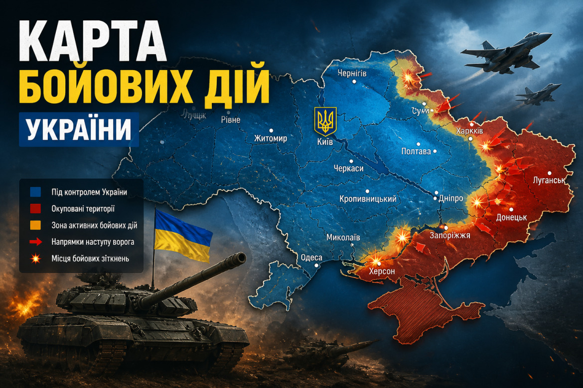 Карта бойових дій України: де дивитися, як читати і що відбувається на фронті