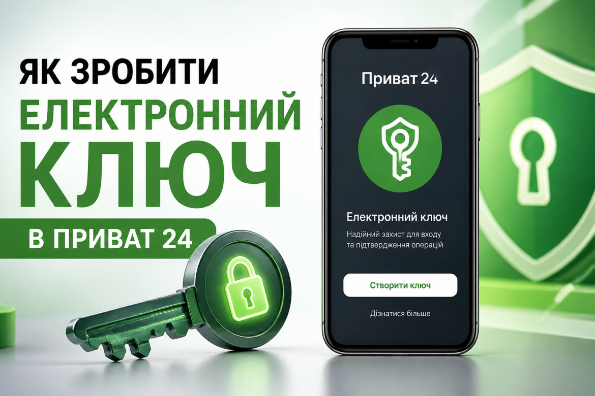Як створити електронний ключ у Приват24: покрокова інструкція 2026